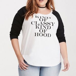 Classy Hood raglan tee